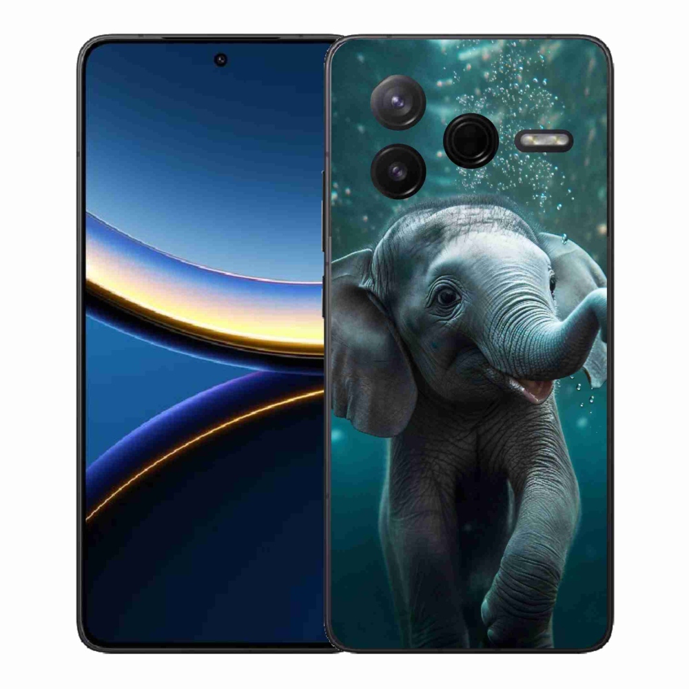 Gélový kryt mmCase na Xiaomi Poco F7 Pro - sloník pod vodou