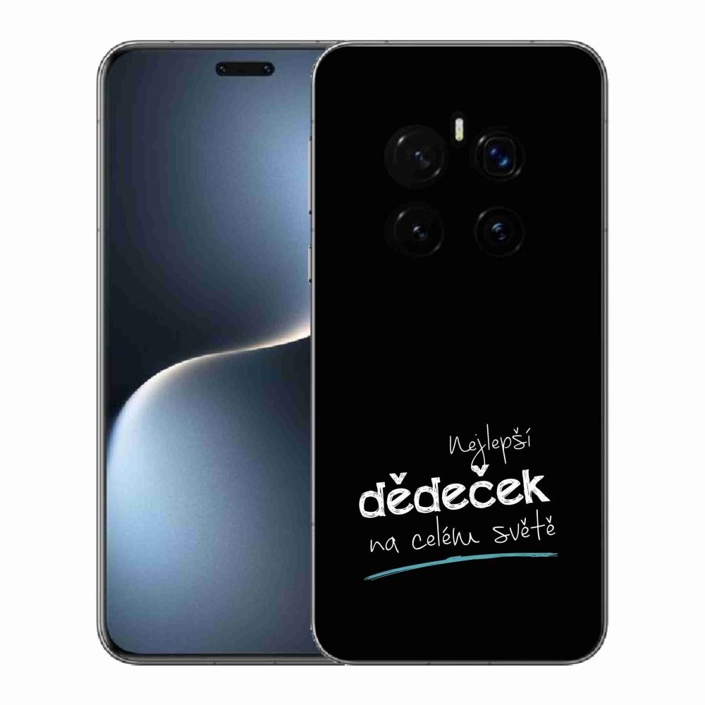Gélový kryt mmCase na Honor Magic 7 Pro 5G - najlepší dedko 3 čierne pozadie