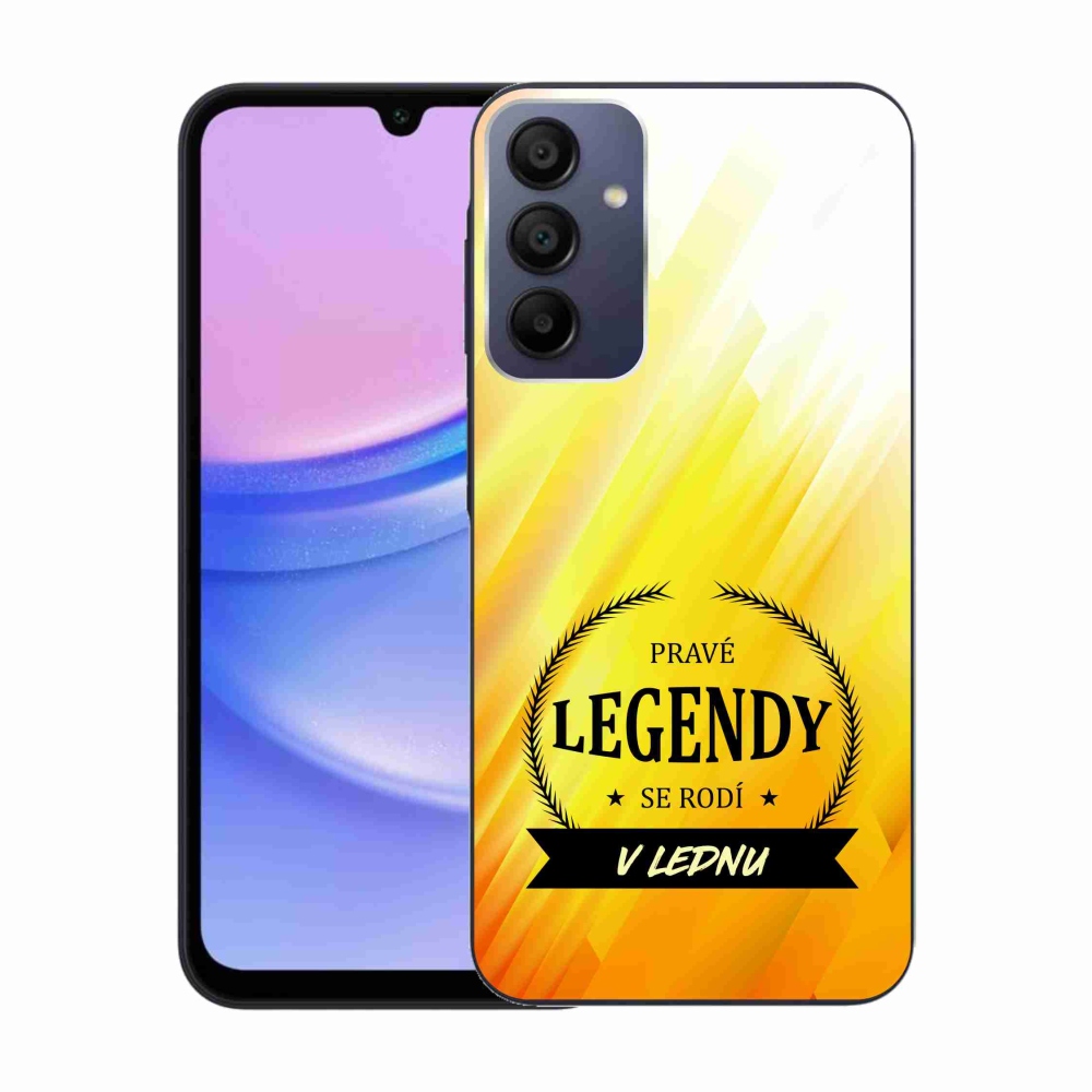 Gélový kryt mmCase na Samsung Galaxy A15 4G/5G - legendy v januári žlté pozadie