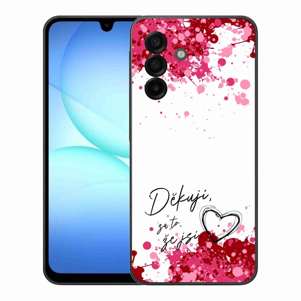 Gélový kryt mmCase na Samsung Galaxy A17 4G/5G - zamilovaný text 2 biele pozadie