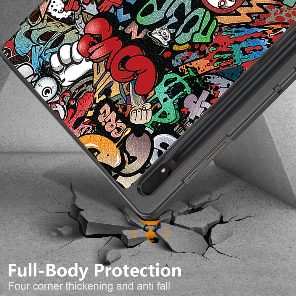 Print chytré zatváracie puzdro na Samsung Galaxy Tab S9 Ultra - graffiti