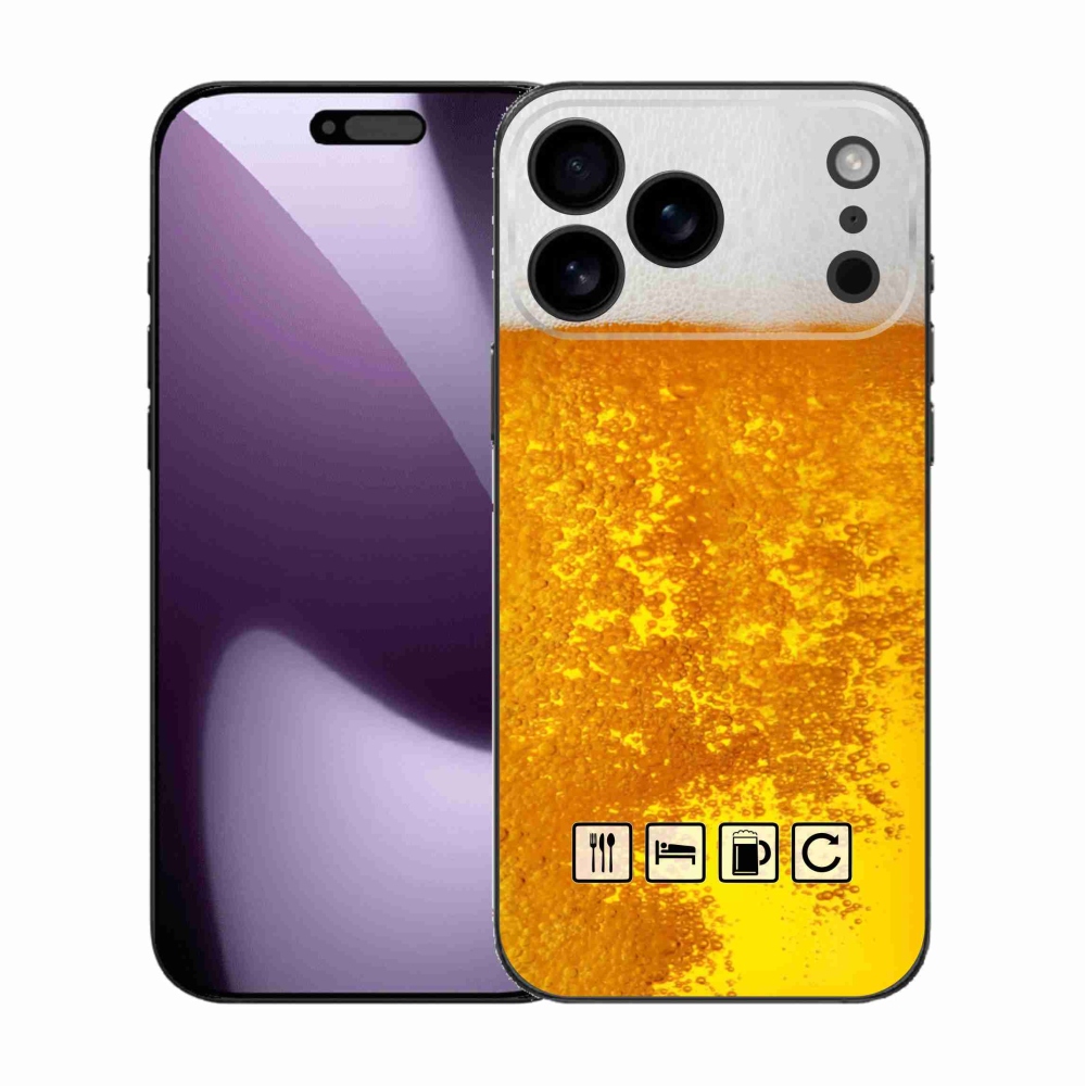 Gélový kryt mmCase na iPhone 17 Pro Max - pivný motív 3