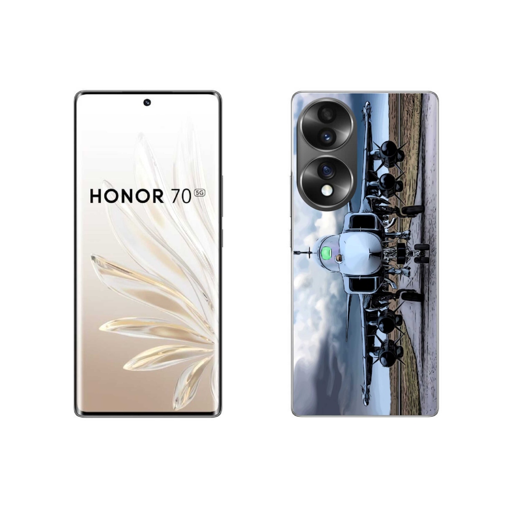 Gélový kryt mmCase na Honor 70 - vojenské lietadlo