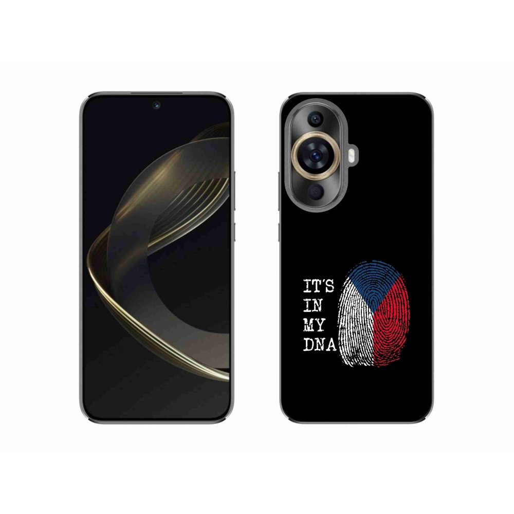 Gélový kryt mmCase na Huawei Nova 11 - vlajka odtlačok prsta čierne pozadie