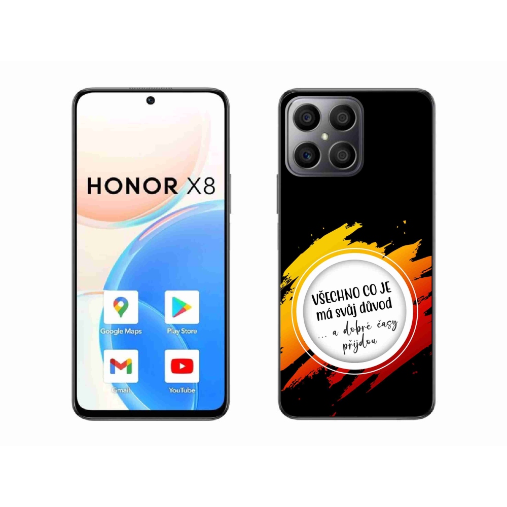 Gélový kryt mmCase na Honor X8 4G - citát 3 čierne pozadie
