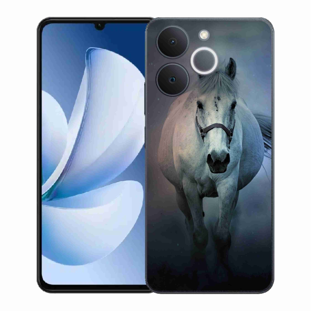 Gélový kryt mmCase na Realme Note 70T - bežiaci biely kôň