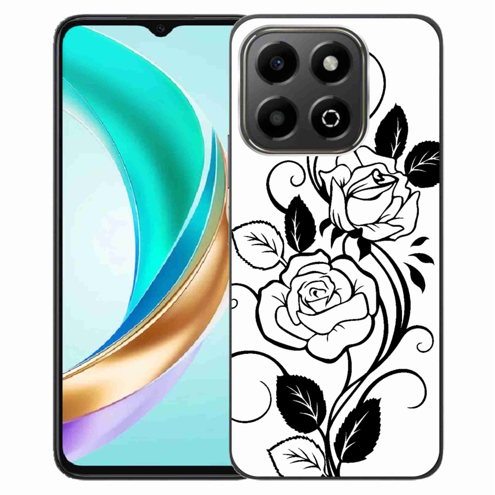 Gélový kryt mmCase na Honor X6b - čiernobiela ruža