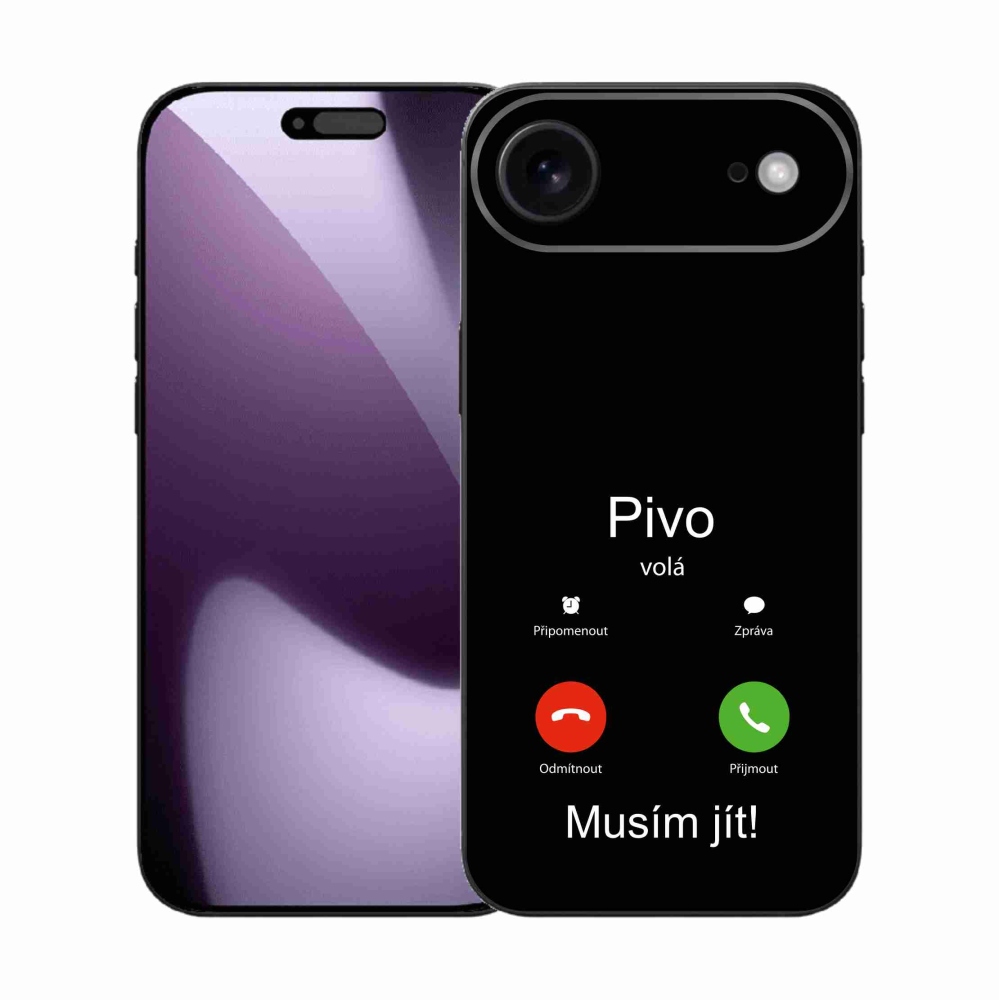 Gélový kryt mmCase na iPhone 17 Air - vtipný text 14 čierne pozadie