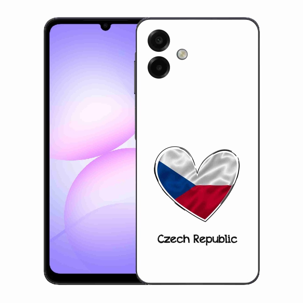 Gélový kryt mmCase na Samsung Galaxy A07 4G - vlajka srdca biele pozadie
