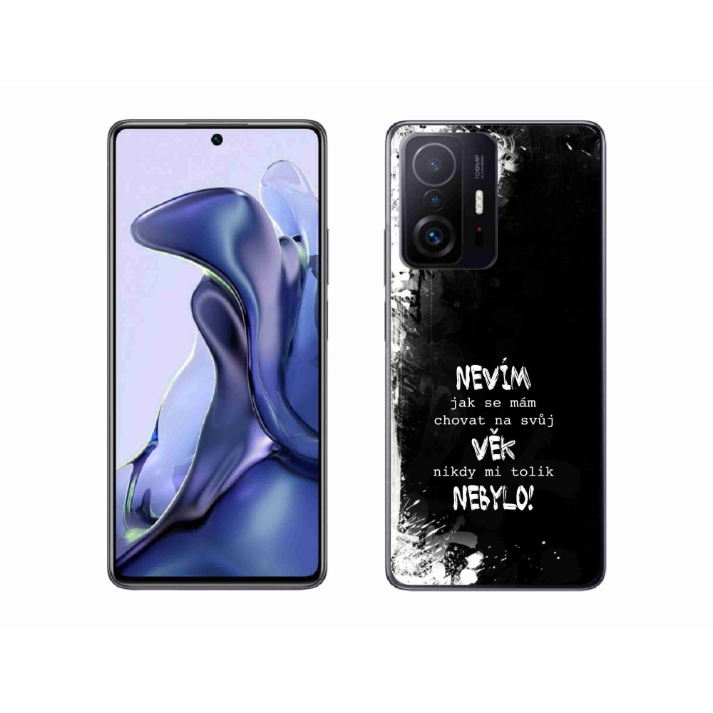 Gélový kryt mmCase na Xiaomi 11T - vtipný text 14 čierne pozadie