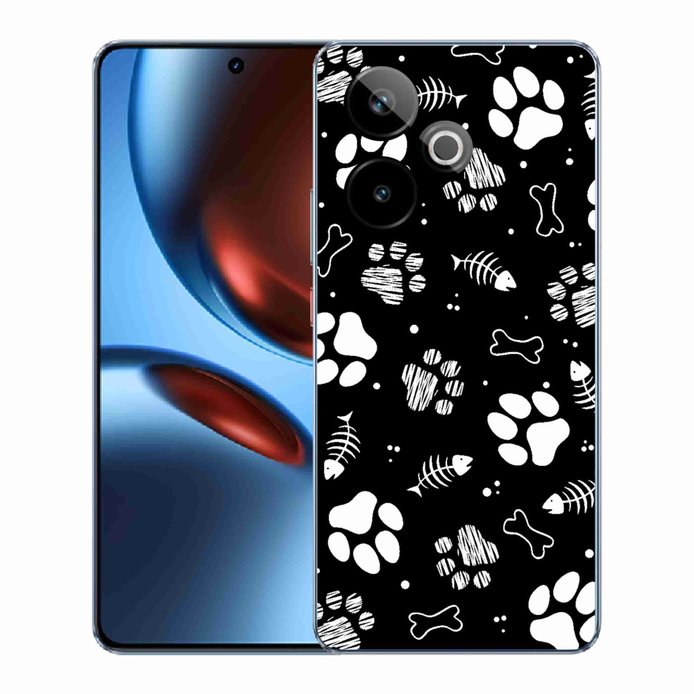 Gélový kryt mmCase na Realme GT 7 5G/GT 7T 5G - psie labky