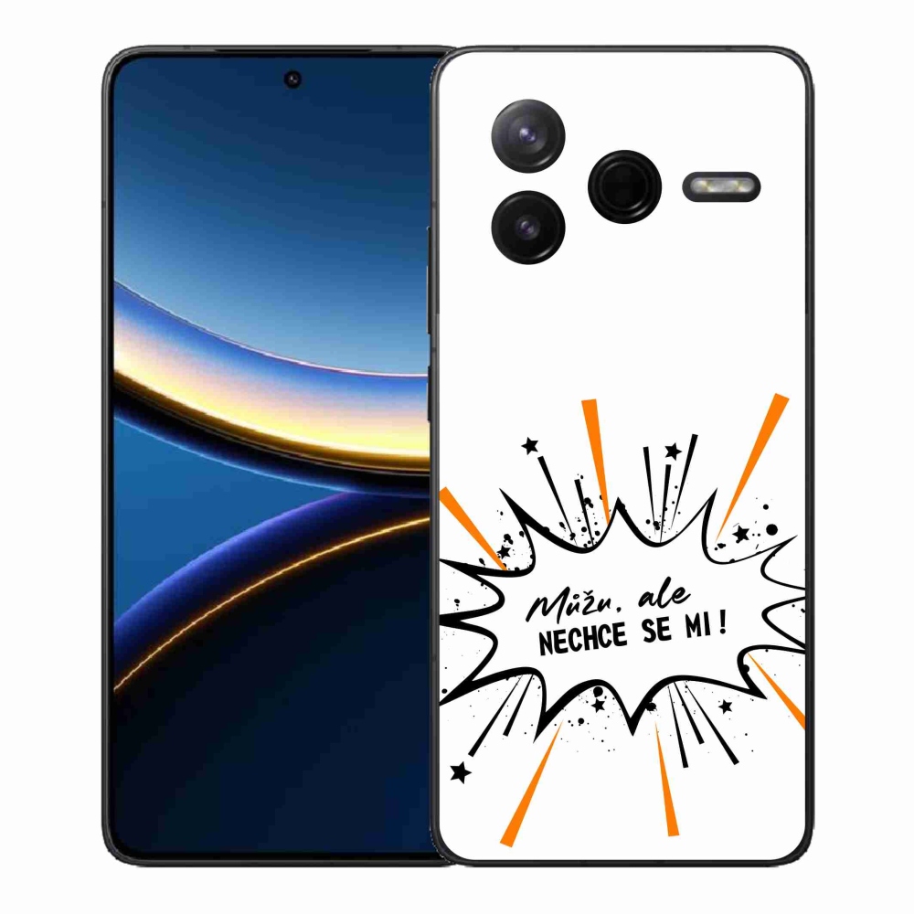 Gélový kryt mmCase na Xiaomi Poco F7 Pro - vtipný text 11 biele pozadie