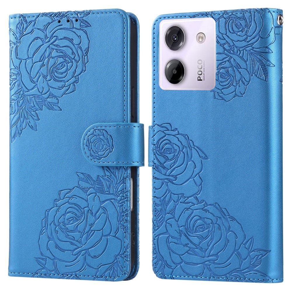 Rose knižkové púzdro na Xiaomi Poco M7 Pro 5G/Note 14 5G - modré