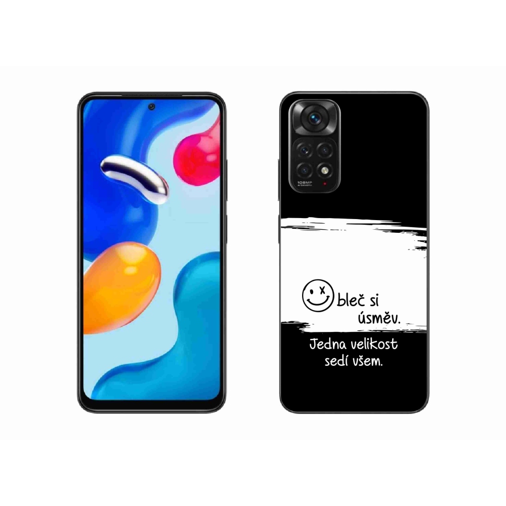 Gélový kryt mmCase na Xiaomi Redmi Note 11 4G - vtipný text 8 bieločierne pozadie