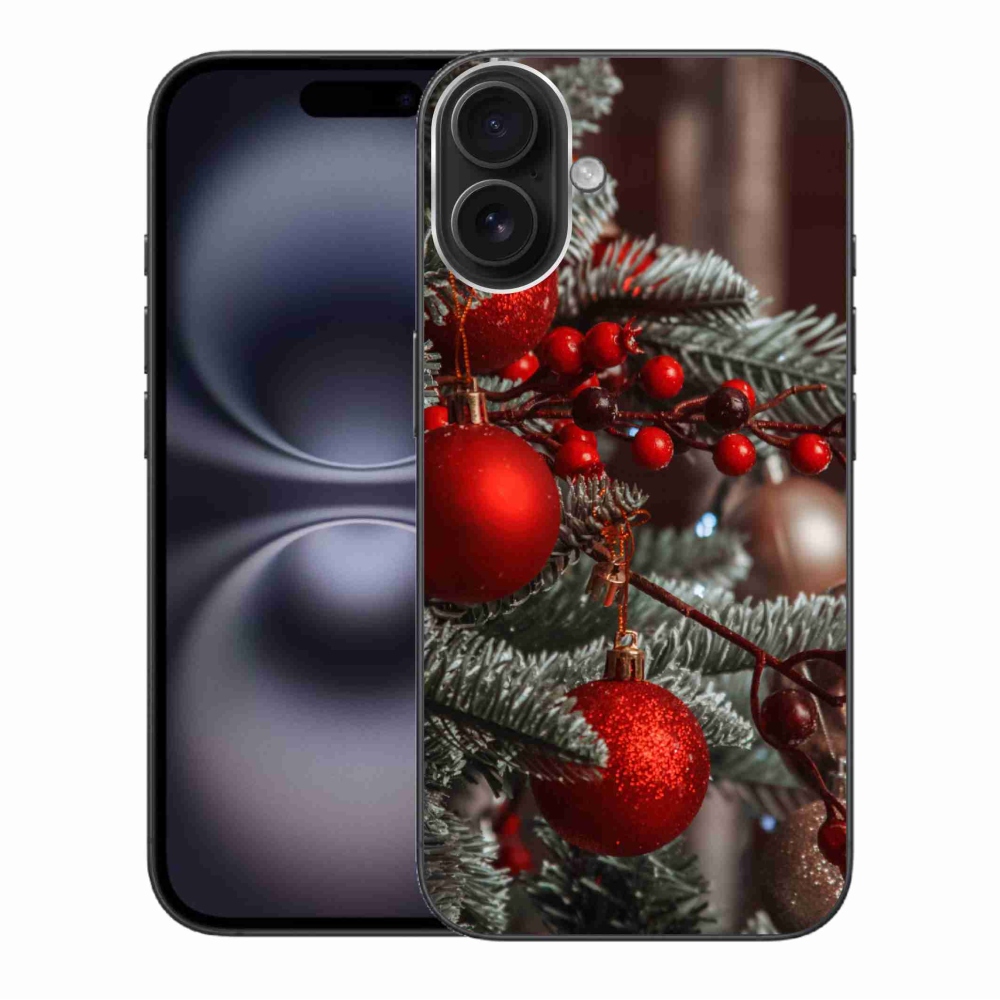 Gélový kryt mmCase na iPhone 16 Plus - vianočné ozdoby 2