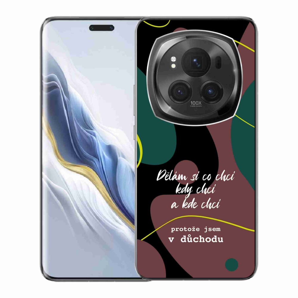 Gélový kryt mmCase na Honor Magic 6 Pro 5G - vtipný text 10 čierne pozadie