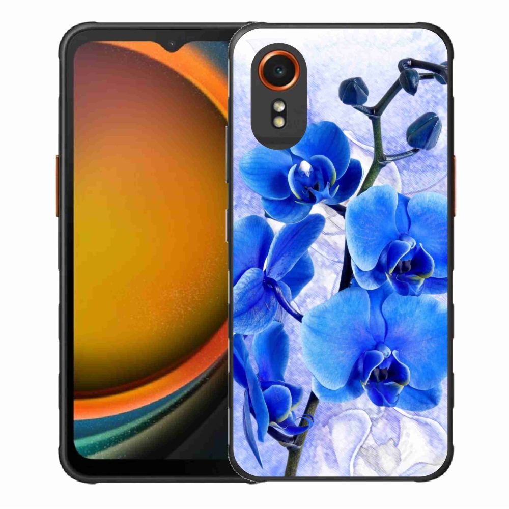 Gélový kryt mmCase na Samsung Galaxy Xcover 7 - modré kvety