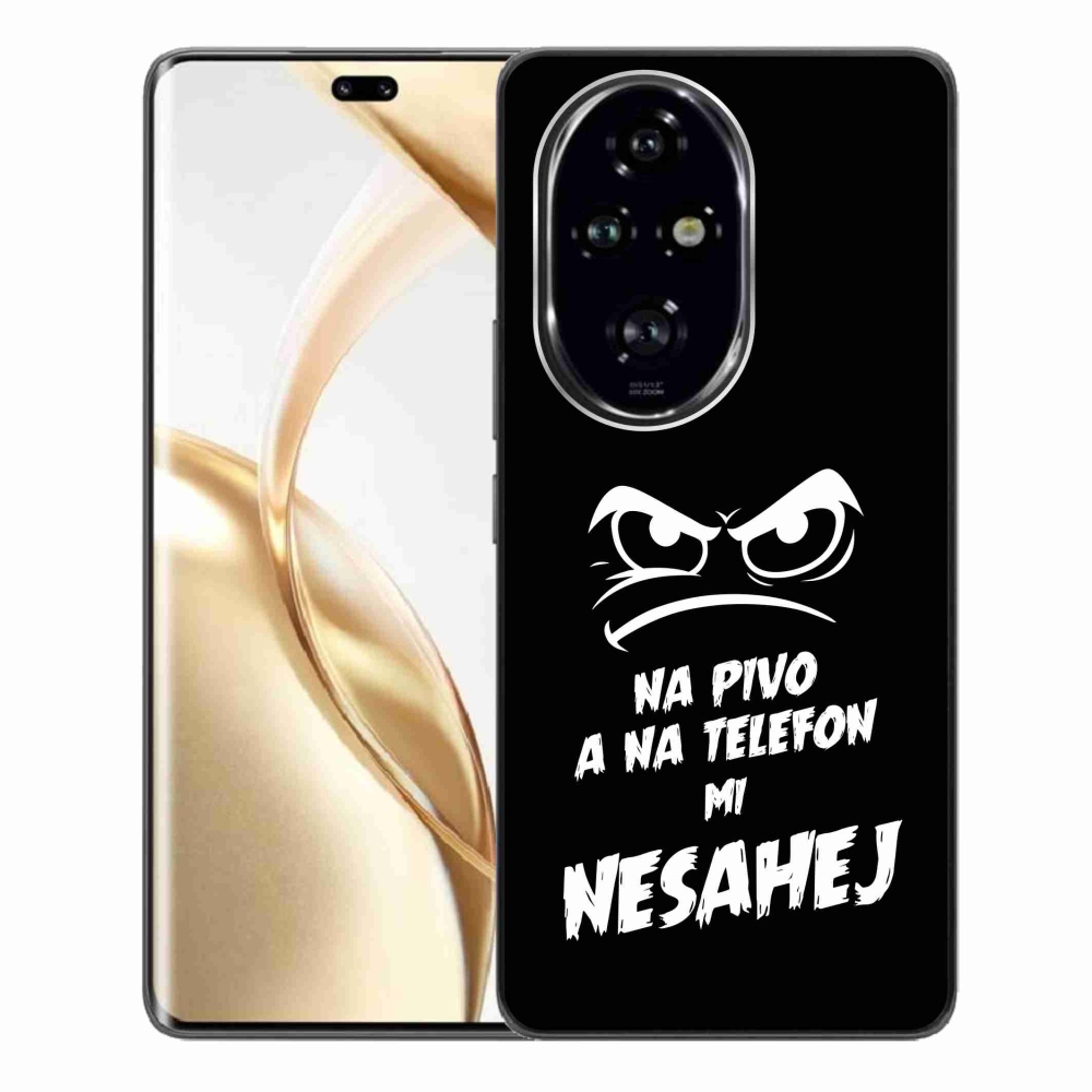 Gélový kryt mmCase na Honor 200 Pro 5G - pivný motív 2 čierne pozadie