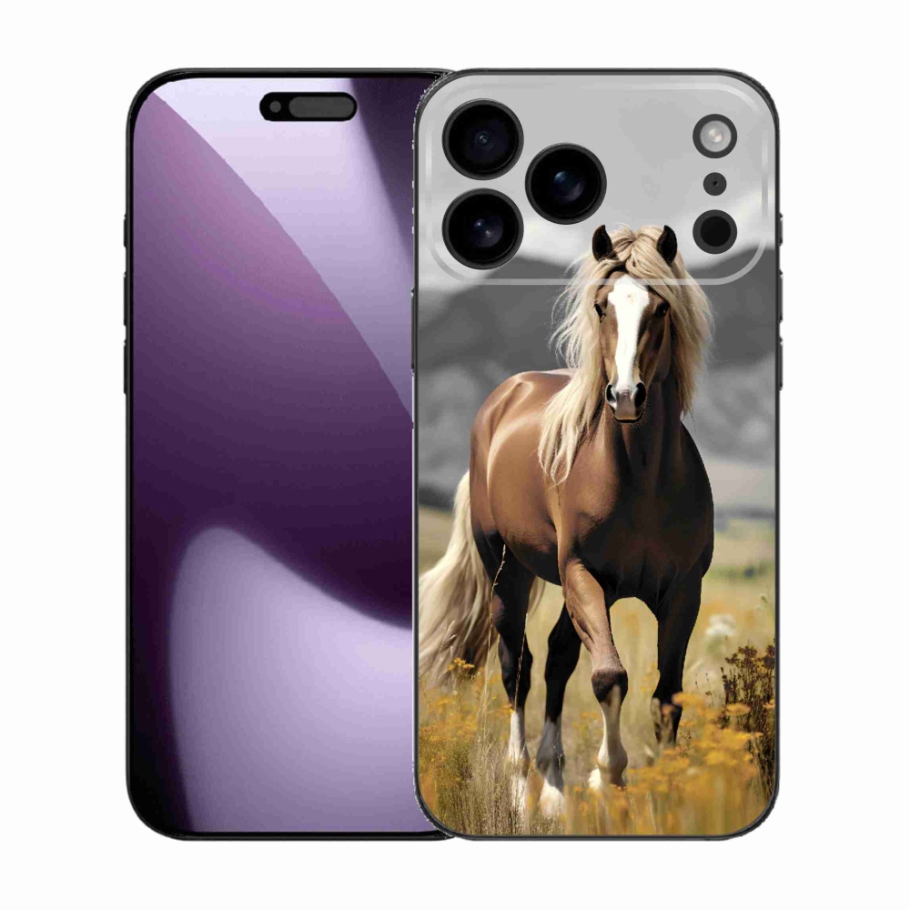 Gélový kryt mmCase na iPhone 17 Pro Max - hnedý kôň 1