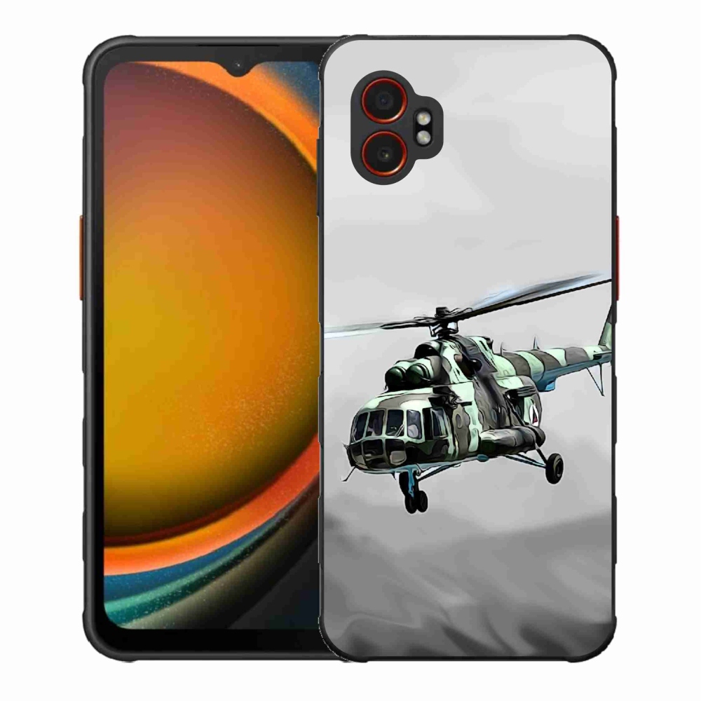 Gélový kryt mmCase na Samsung Galaxy Xcover 7 Pro - vojenský vrtuľník