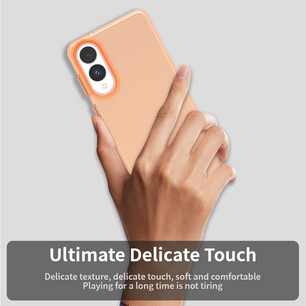 Candys matný gélový obal na Samsung Galaxy S25 Edge - oranžový