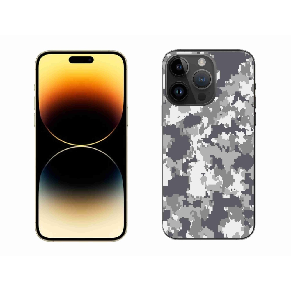 Gélový kryt mmCase na iPhone 14 Pro Max - maskáčový vzor 2