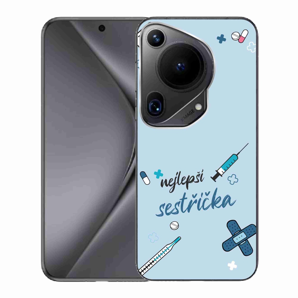 Gélový kryt mmCase na Huawei Pura 70 Ultra - najlepšia sestrička modré pozadie