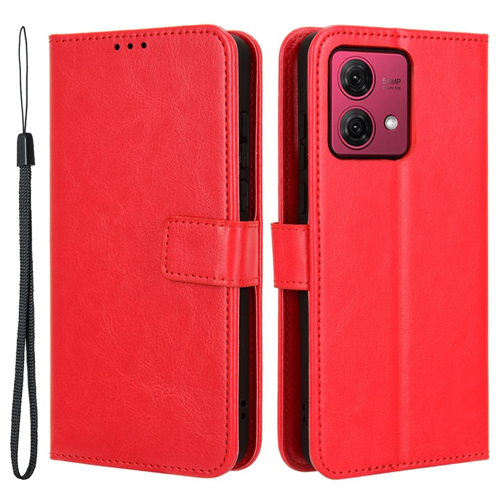 Crazy knižkové púzdro na Motorola Moto G84 5G - červené