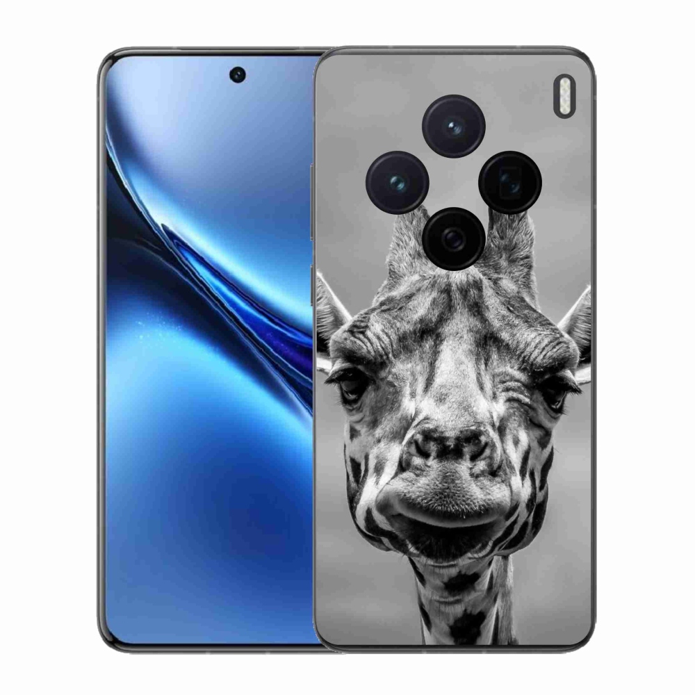 Gélový kryt mmCase na Vivo X200 5G - čiernobiela žirafa