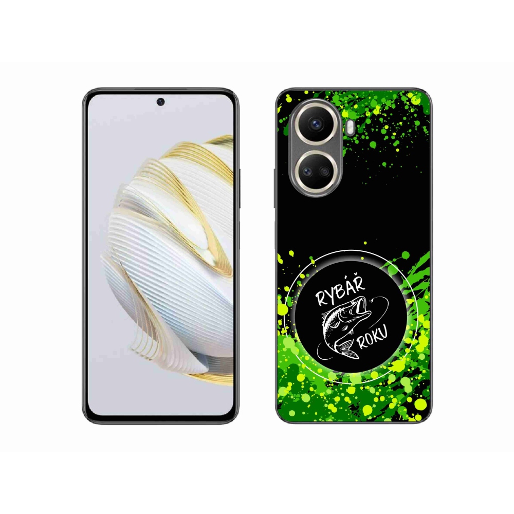 Gélový kryt mmCase na Huawei Nova 10 SE - rybár roku čierne pozadie