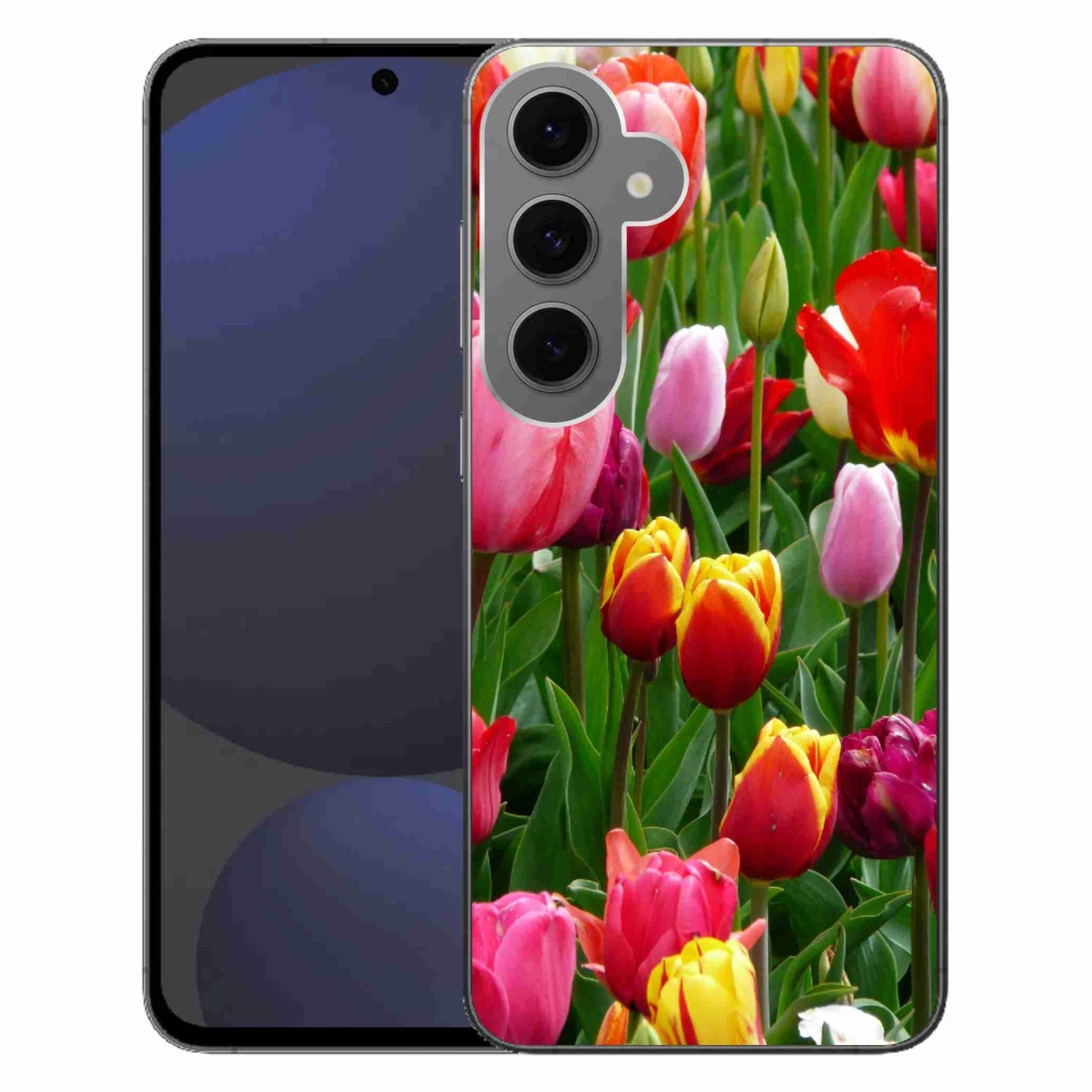 Gélový kryt mmCase na Samsung Galaxy S24 FE - tulipány