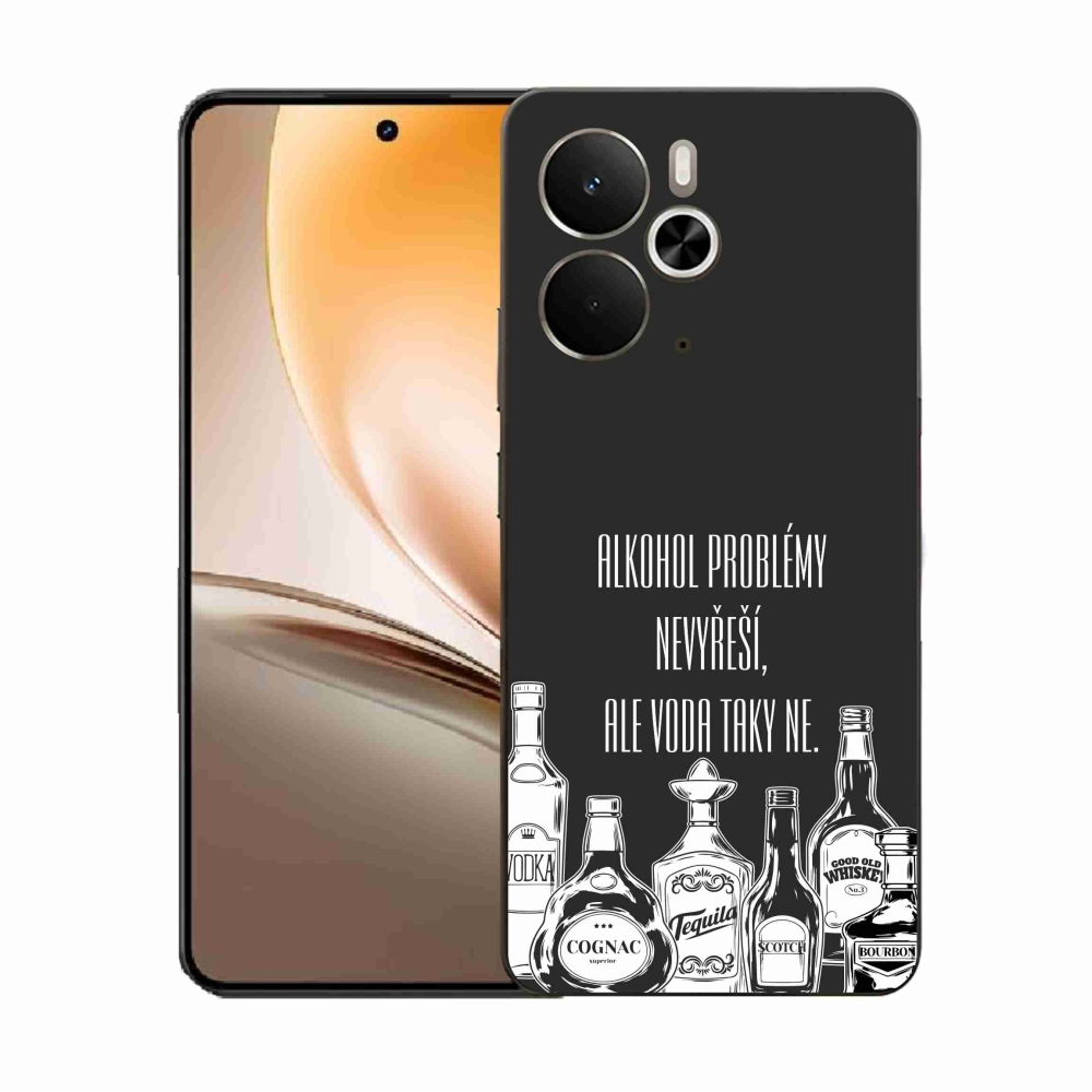 Gélový kryt mmCase na Realme 14 5G - vtipný text čierne pozadie