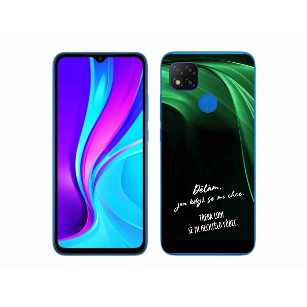 Gélový kryt mmCase na Xiaomi Redmi 9C - vtipný text 12 čierne pozadie