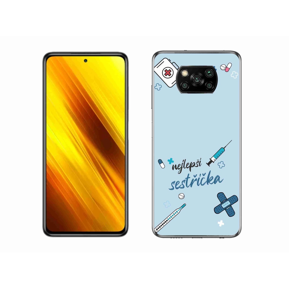 Gélový kryt mmCase na Xiaomi Poco X3 Pro - najlepšia sestrička modré pozadie