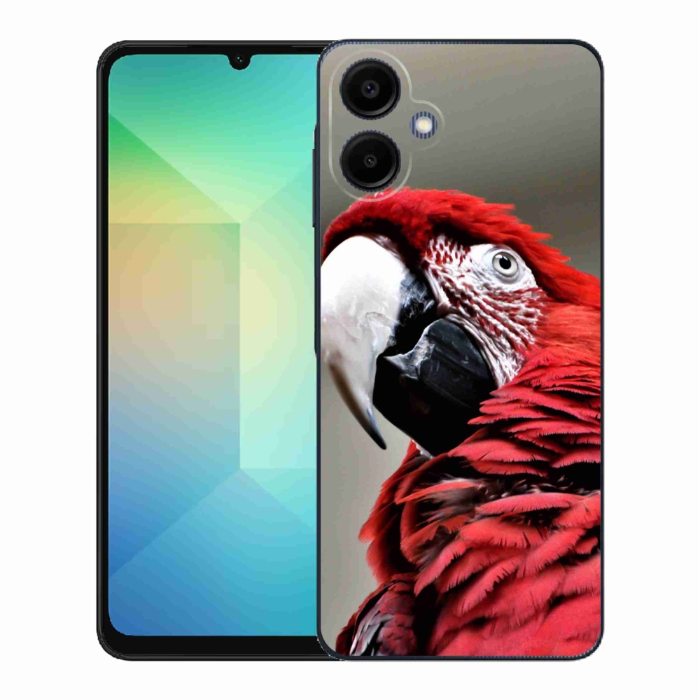 Gélový kryt mmCase na Samsung Galaxy A06 4G - papagáj ara červený