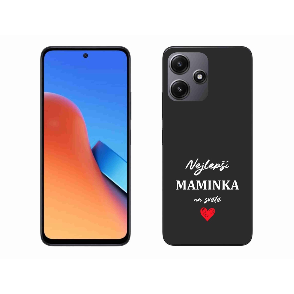 Gélový kryt mmCase na Xiaomi Redmi 12 5G - najlepšia mamička 1 čierne pozadie