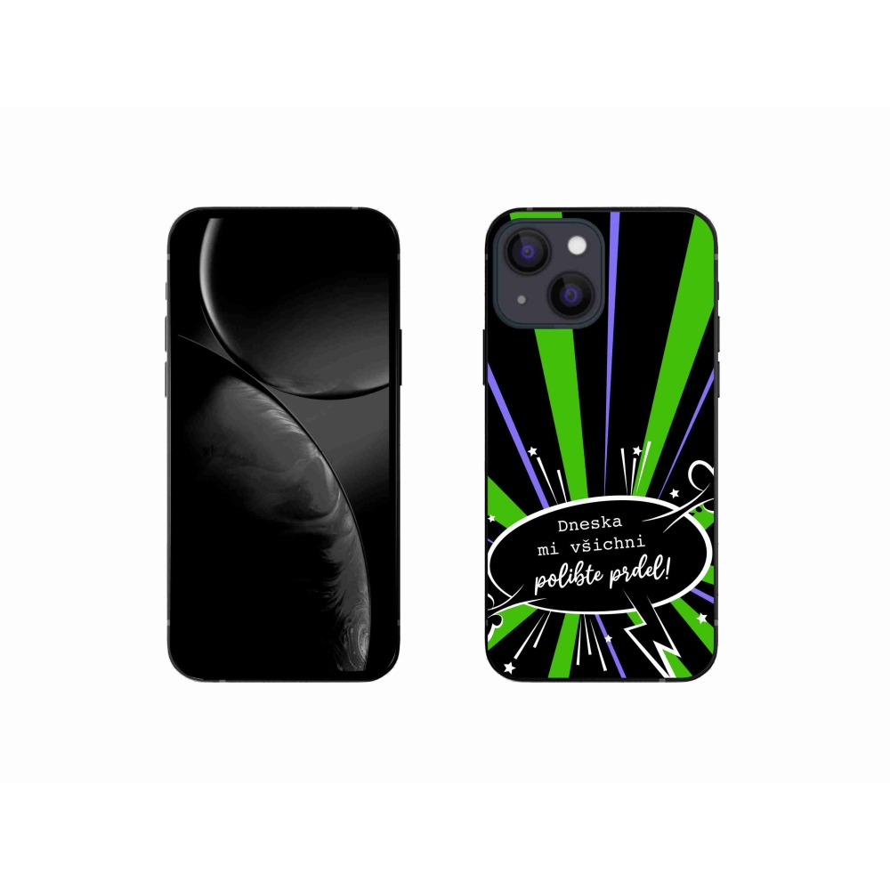 Gélový kryt mmCase na iPhone 13 mini 5.4 - vtipný text 15 čierne pozadie