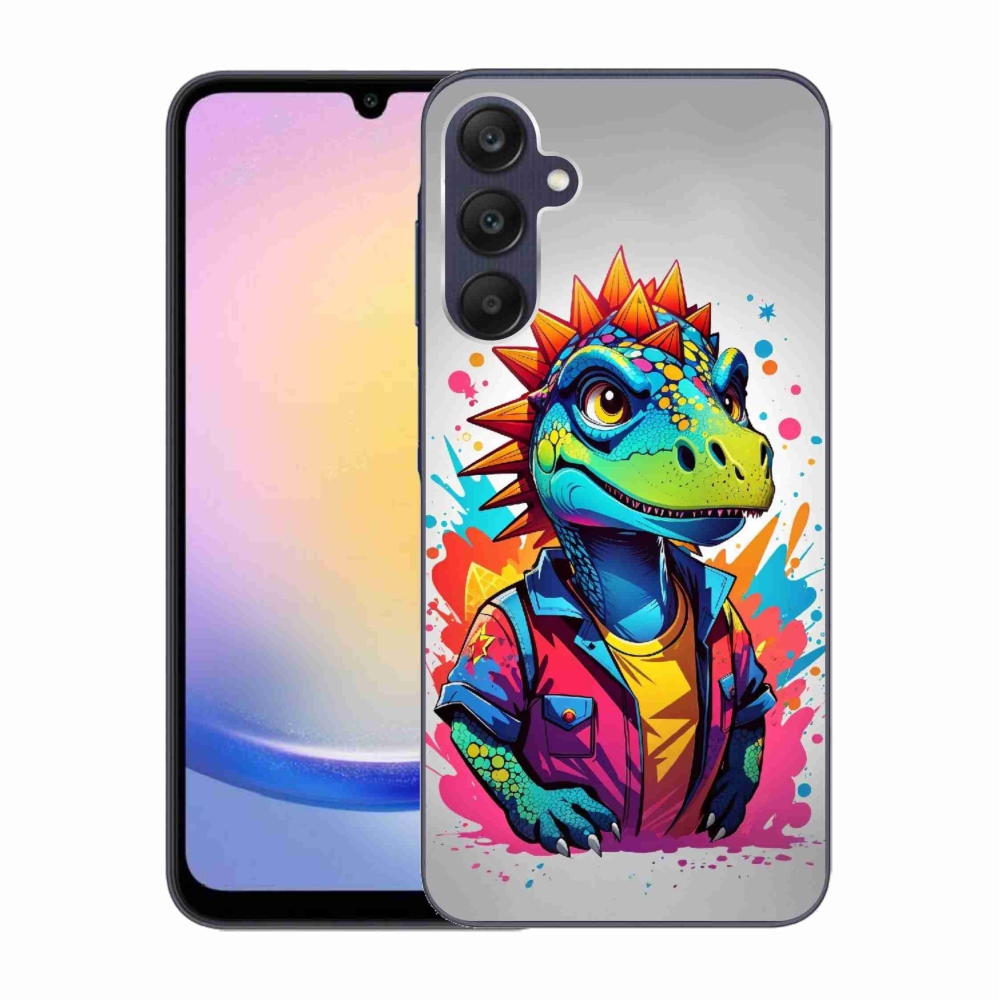 Gélový kryt mmCase na Samsung Galaxy A25 5G - farebný dinosaurus