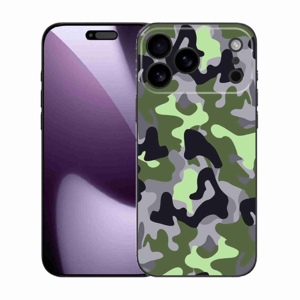Gélový kryt mmCase na iPhone 17 Pro Max - maskáčový vzor 7