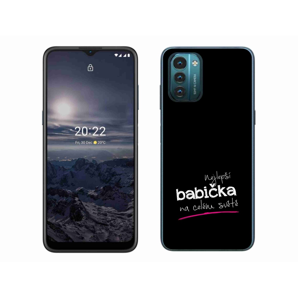 Gélový kryt mmCase na Nokia G11/G21 - najlepšia babička 4 čierne pozadie
