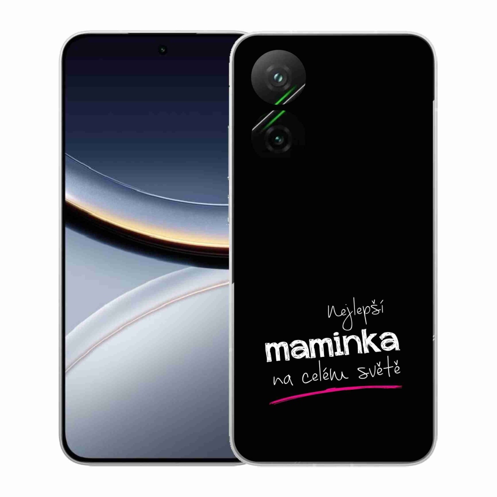 Gélový kryt mmCase na Xiaomi Poco F7 5G - najlepšia mamička 4 čierne pozadie