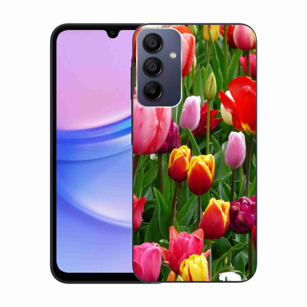 Gélový kryt mmCase na Samsung Galaxy A15 4G/5G - tulipány