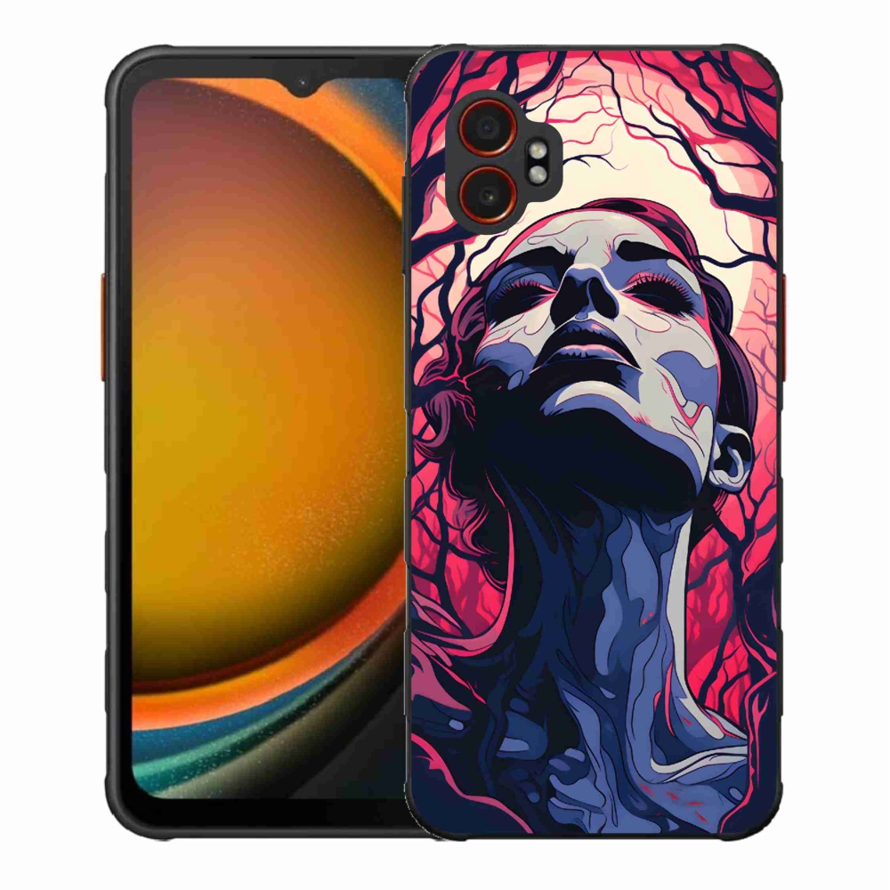 Gélový kryt mmCase na Samsung Galaxy Xcover 7 Pro - abstraktná tvár