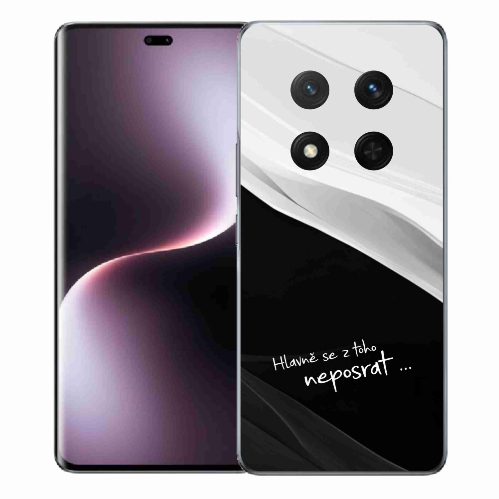 Gélový kryt mmCase na Honor Magic 7 Lite 5G - vtipný text 13 čiernobiele pozadie