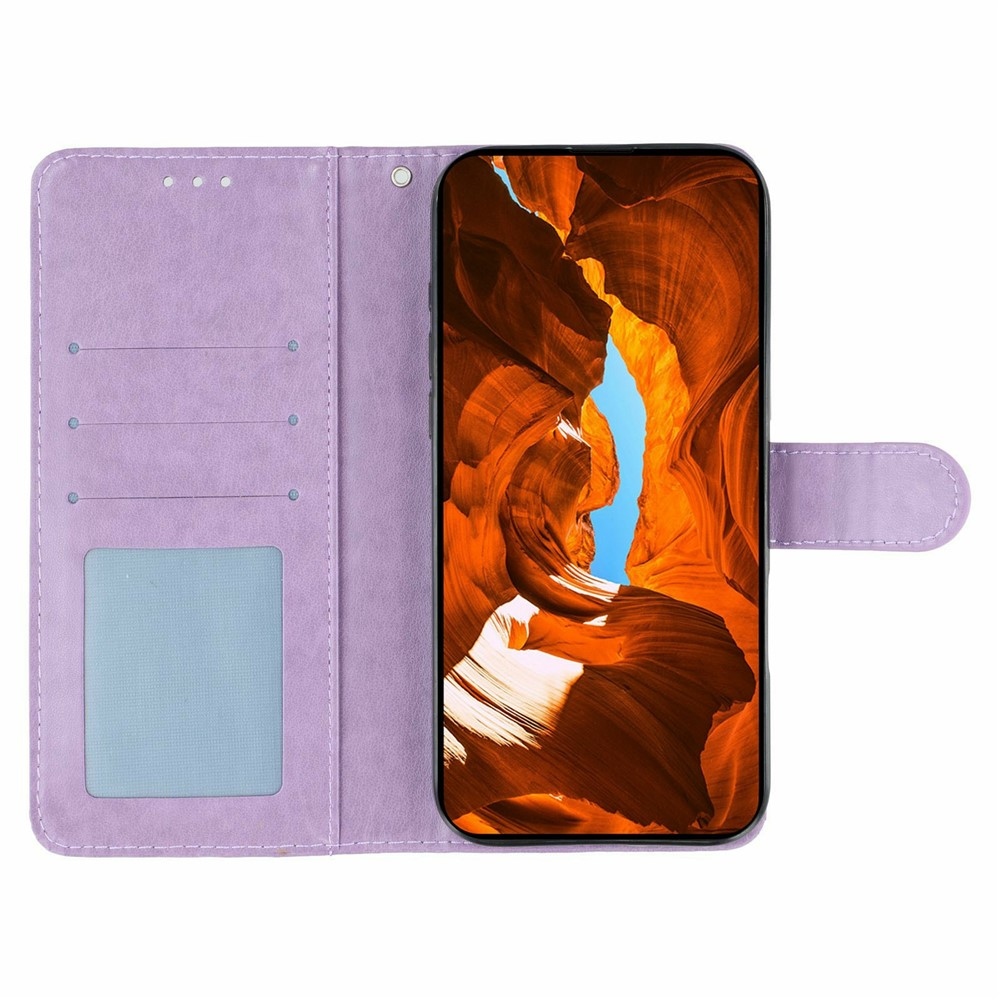 Roses knižkové púzdro na Xiaomi Redmi 15 5G - fialové