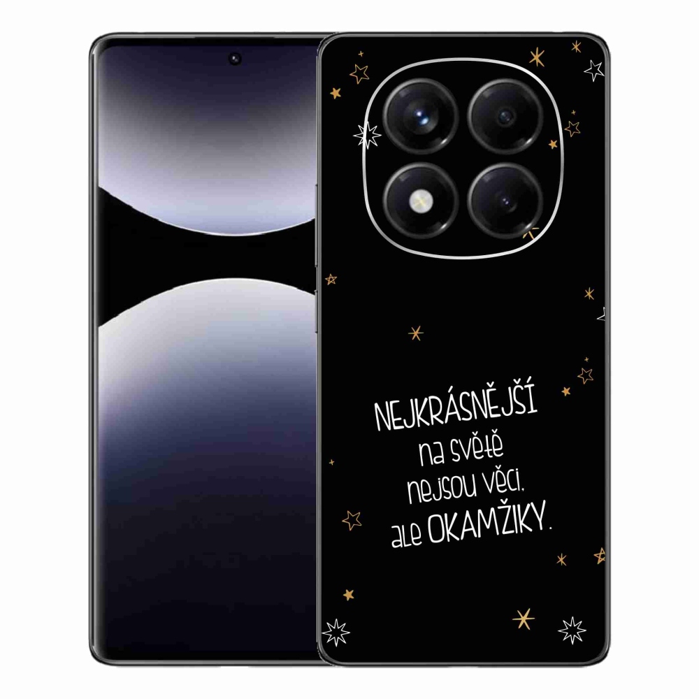 Gélový kryt mmCase na Xiaomi Redmi Note 14 Pro - citát 4 čierne pozadie