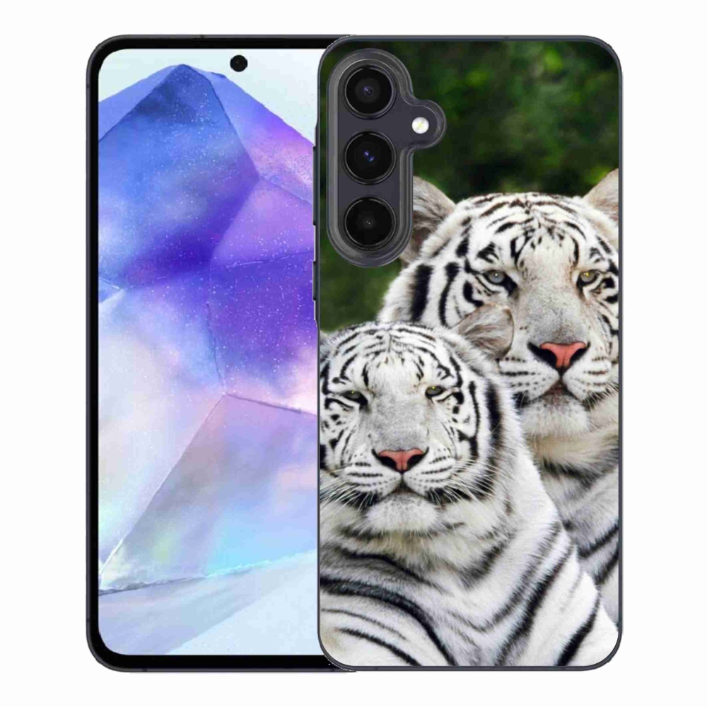 Gélový obal mmCase na Samsung Galaxy A55 5G - bieli tigre