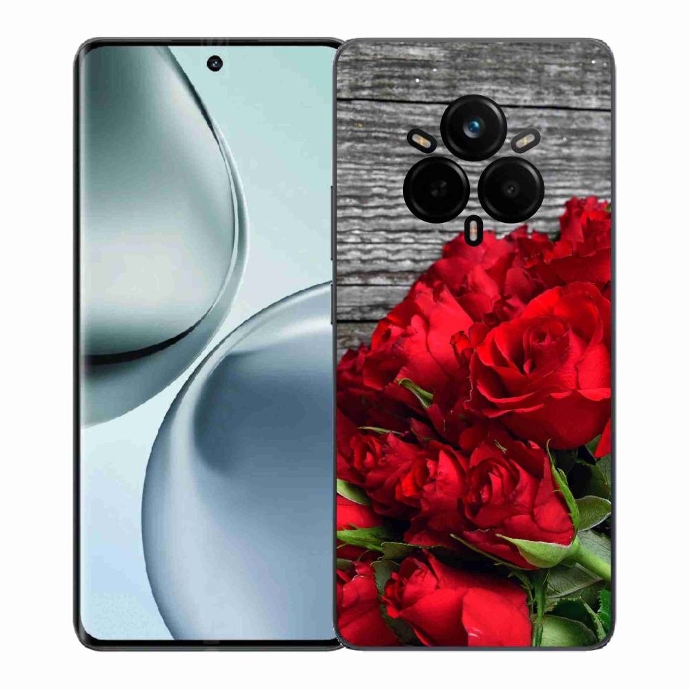 Gélový kryt mmCase na Realme 14 Pro+ 5G - červené ruže