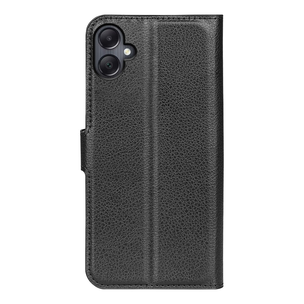 Litchi knižkové púzdro na Samsung Galaxy A06 4G - čierne