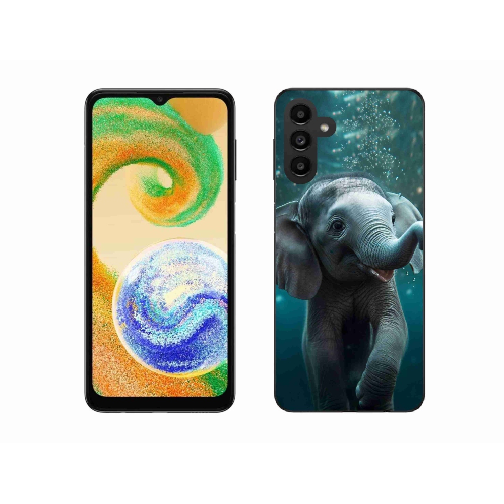 Gélový kryt mmCase na Samsung Galaxy A04s (164.7x76.7x9.1mm) - sloník pod vodou